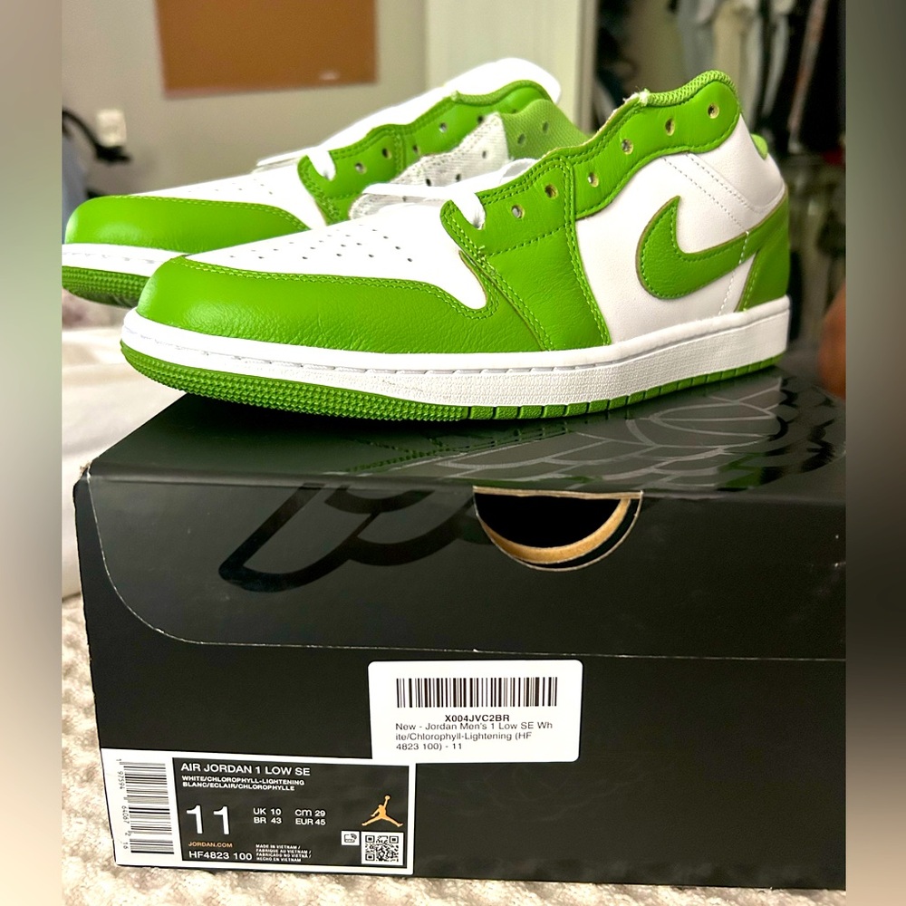 Nike Air Jordan 1 Low SE Shoes White Chlorophyll HF4823-100 Men's Size 11 New